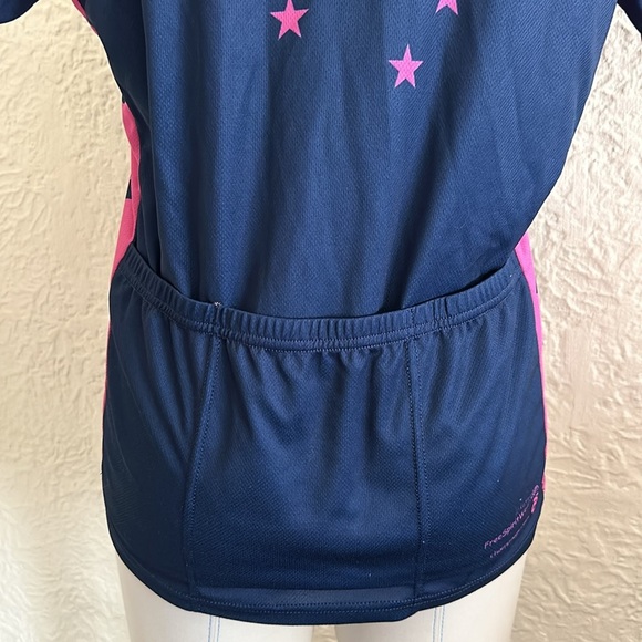 Champion Systems Ladies Alaska Bike Cycling Jersey Dark Blue Pink Stars Large - Picture 5 of 8